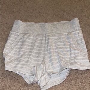 Athleta Gray Striped Casual Shorts